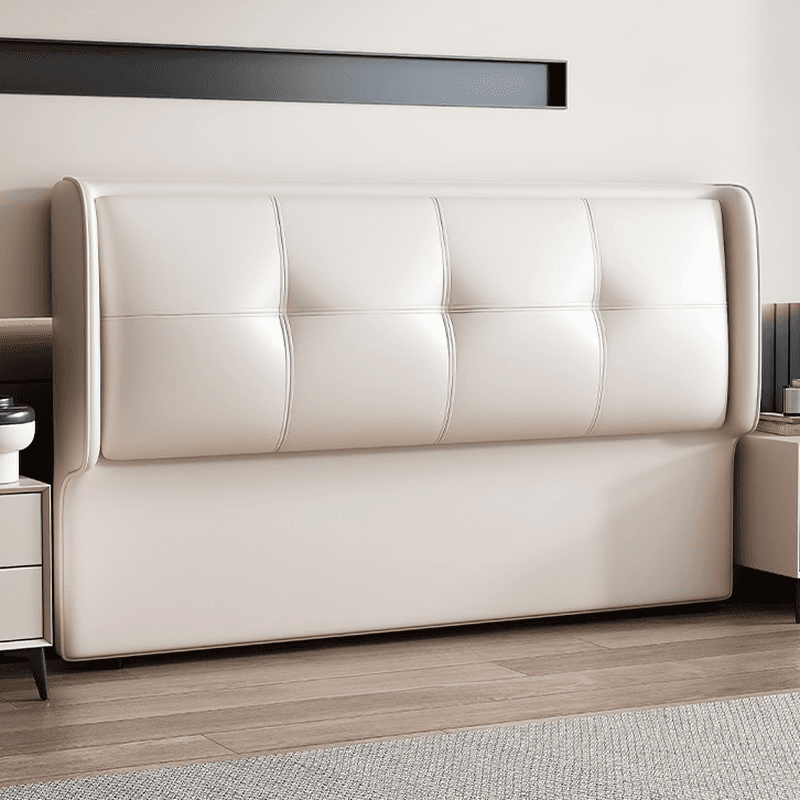 Simplistic Style Wingback Headboard with No Distressing, Piled Tufted Rectangular Design for King/Queen/Full Bed, Featuring Sponge Upholstery Fill and Standard Height thumbnail 7
