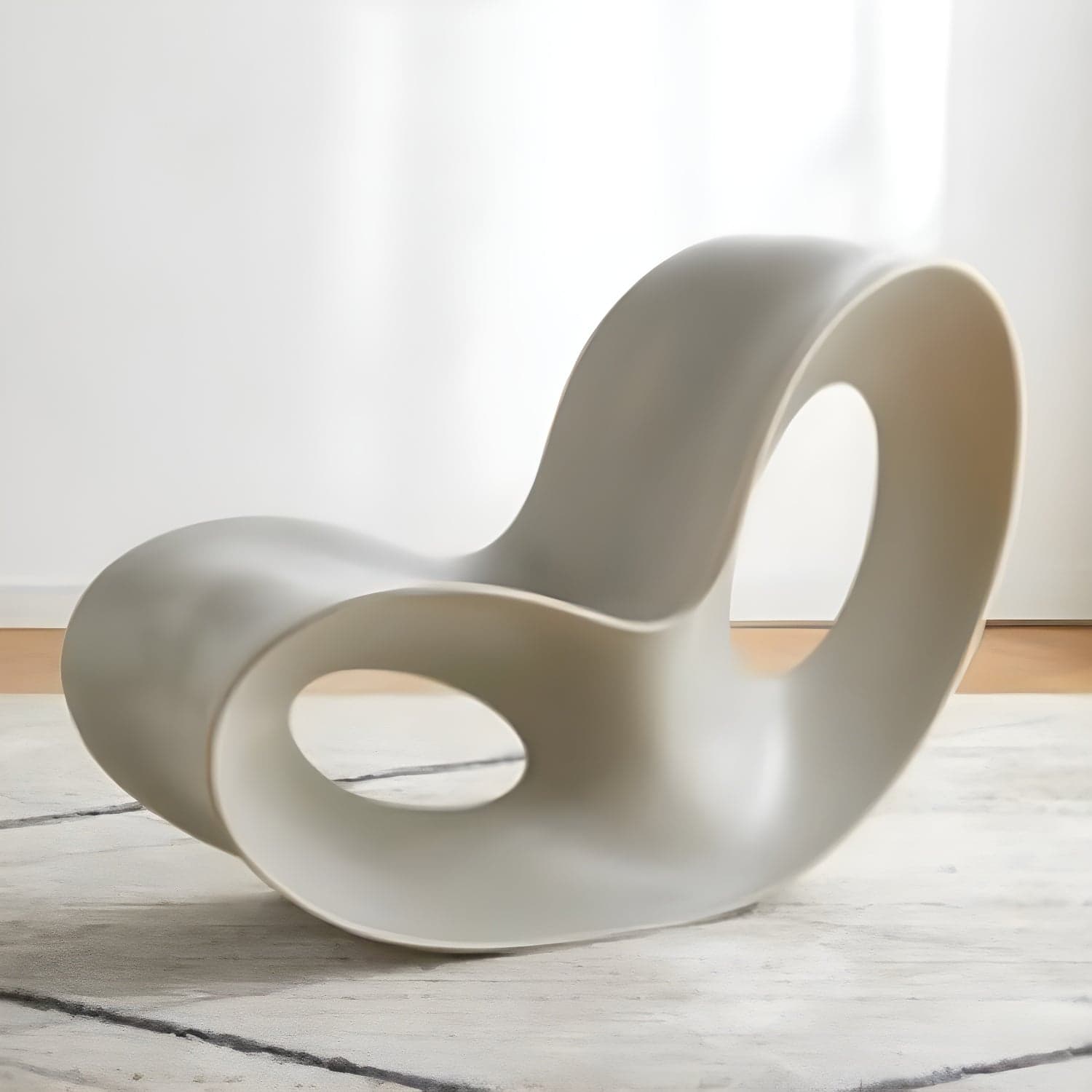 Contemporary Rocking Accent Chair Plastic & Acrylic Rocker Chair - image 6