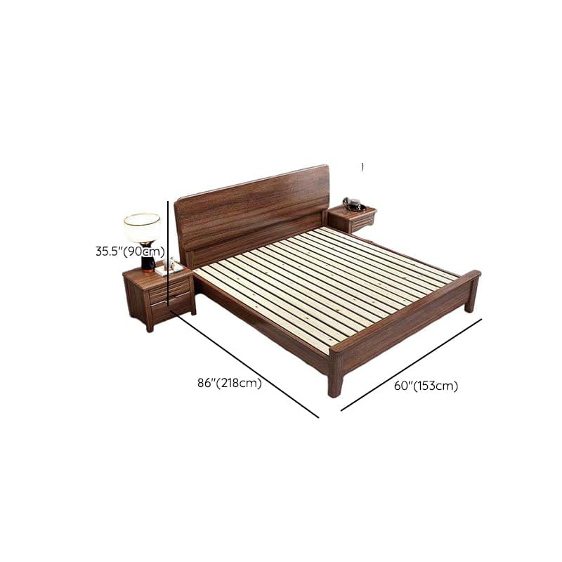 Old School Lumber Framed Solid Color Platform Storage Bed/Storage Panel Bed for Bedroom, 2 Storage Boxes Included/Not Included thumbnail 8