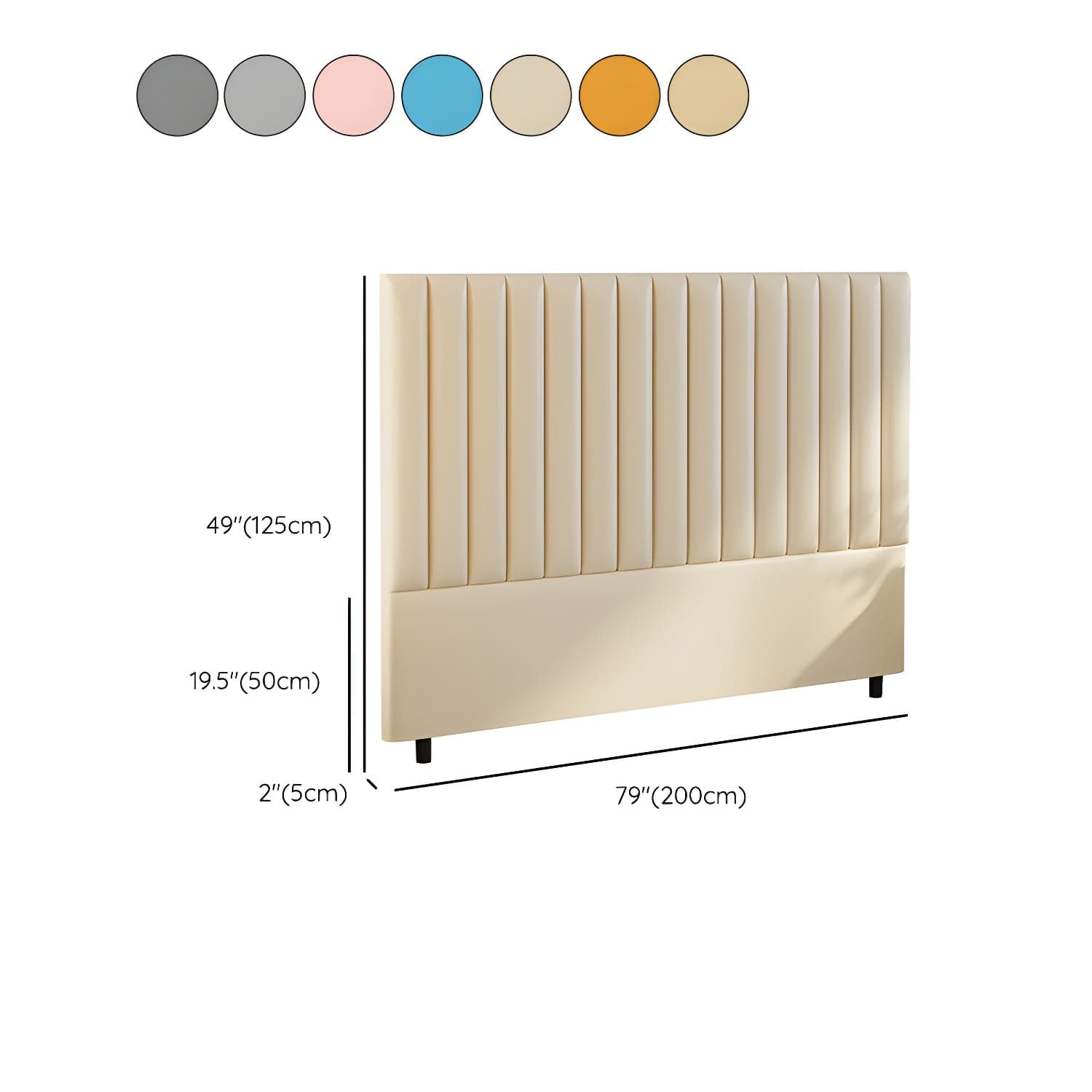 Pine Solid Wood Bed Headboard Freestanding Modern Leather Panel thumbnail 22