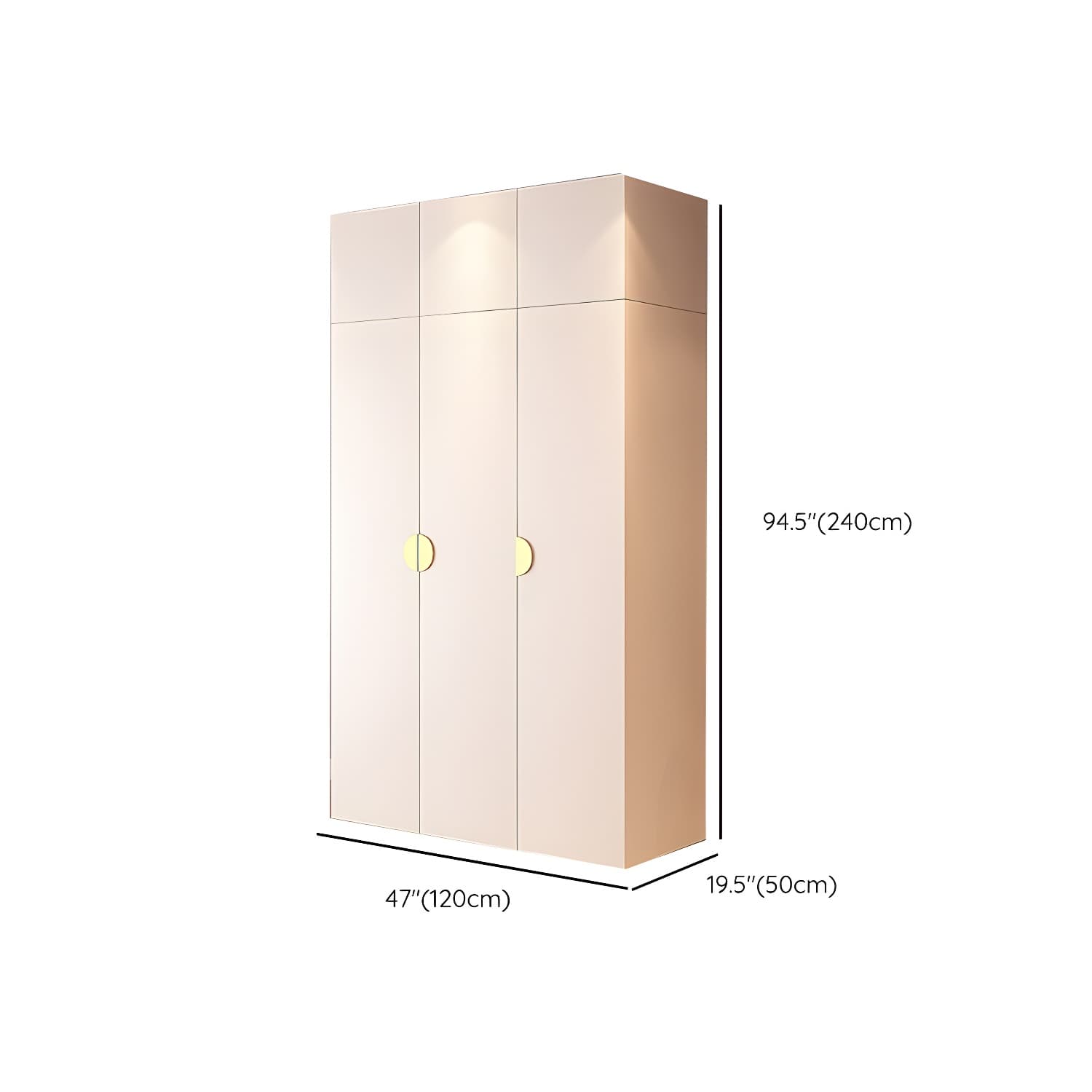 Chic White Wood Wardrobe Armoire with Clothing Rod & Shelves thumbnail 14