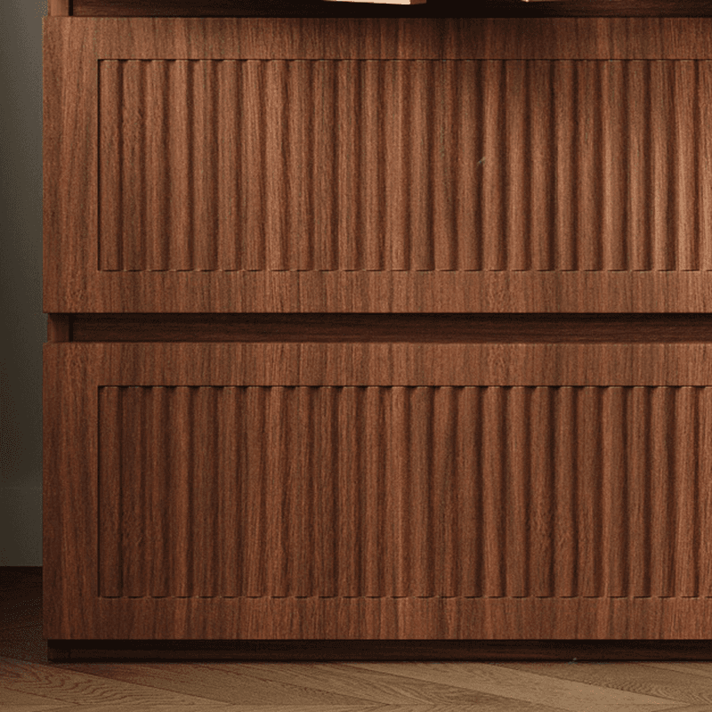 Acorn Minimalist Natural Wood Independent Wardrobe Closet with Soft Close Drawer, Soft Close Door, and Interior Shelves thumbnail 7