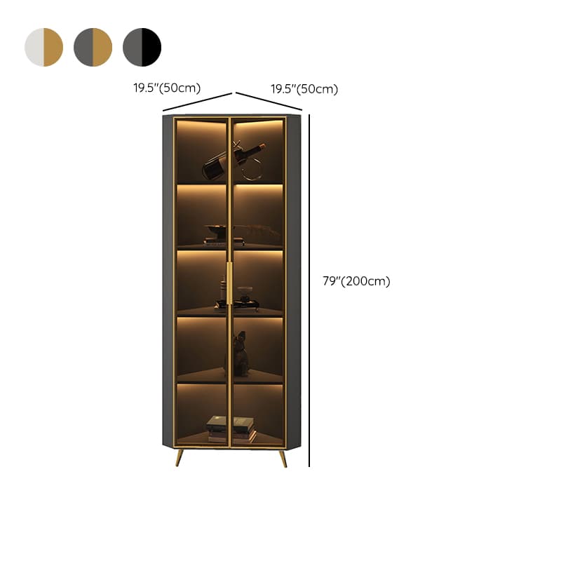 Art Deco Unattached Utility Storage Cabinet with Hydrophobic, Lighting, and Dove Grey Top thumbnail 12