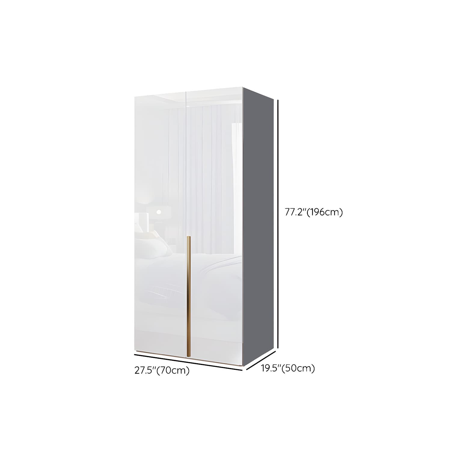Bedroom Soft Close Doors Armoire Modern Style Wooden Wardrobe Cabinet thumbnail 10