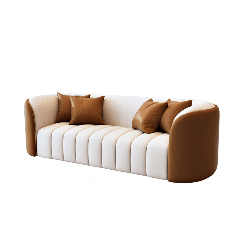 Trendy Grey/Ivory Solid Color 3-seater/for 2/1 Person Floor Sofa/Loveseat/Single Sofa with Tuxedo Arm for Sitting Room thumbnail 8
