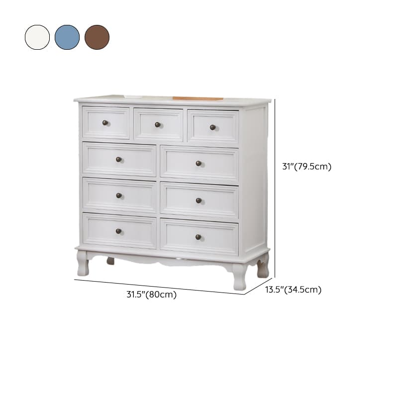 Wooden Bronze Solid Wood Dressers & Chests with Drawers Metal Handle, No Assembly - image 20