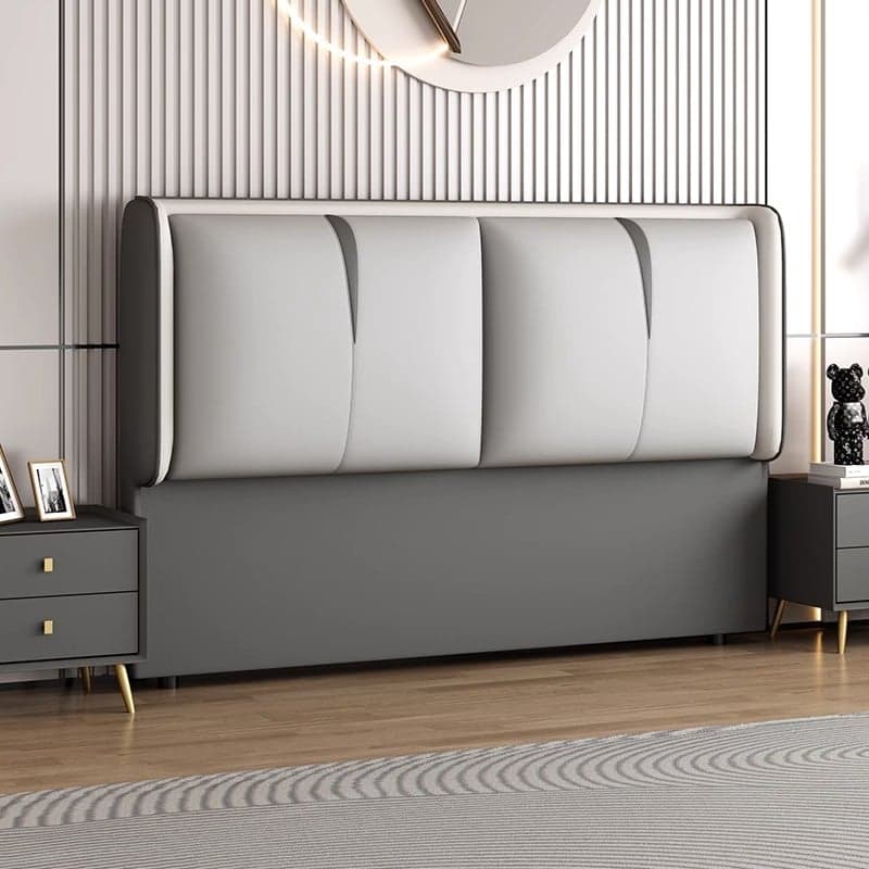Minimalist Rectangle Timber Panel With Legs & Sponge Cushion for King(76"W x 80"L)/Queen(60"W x 80"L)/Full(54"W x 75"L) Bed, Standard（36-55“） thumbnail 1