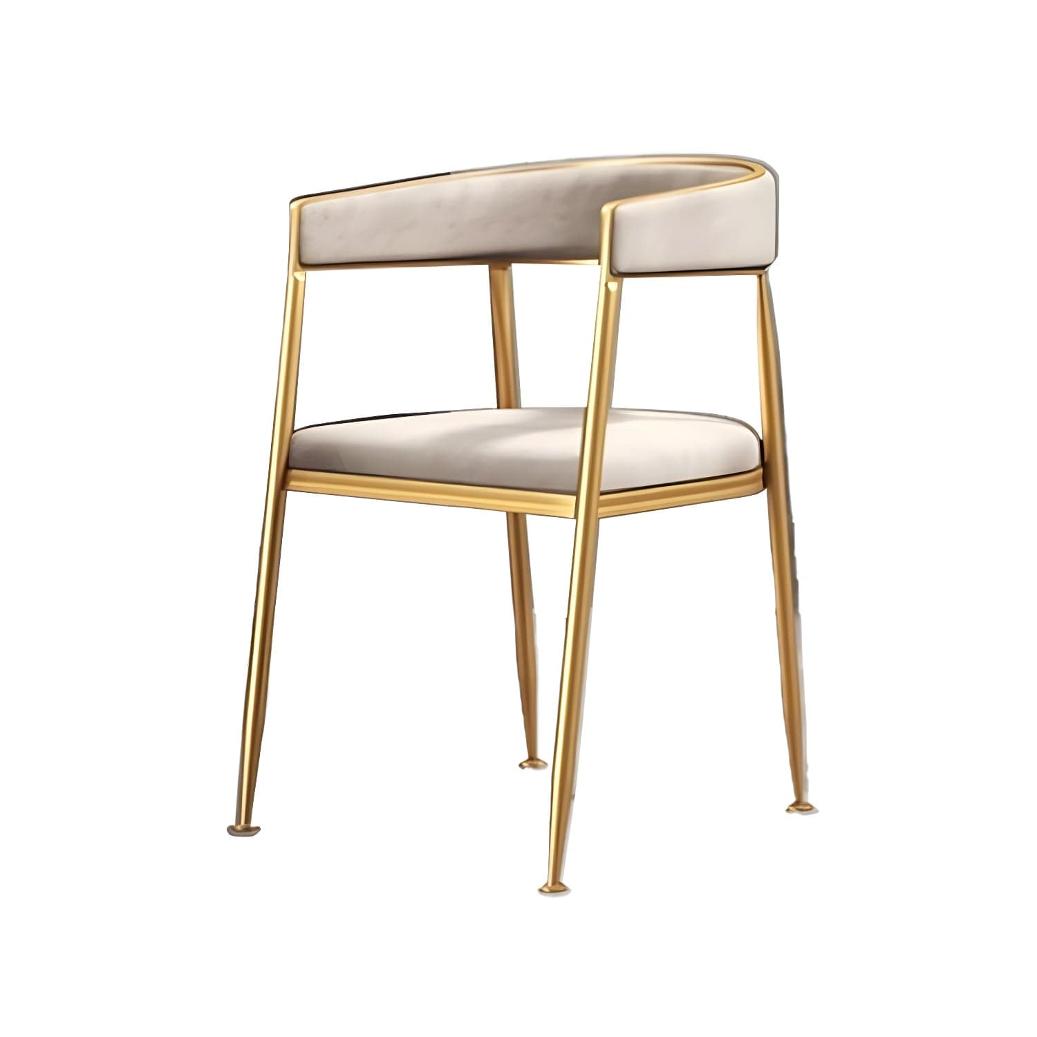 Glam Gold Metal Arm Chair Open Back Dining Side Chair with Upholstered thumbnail 8