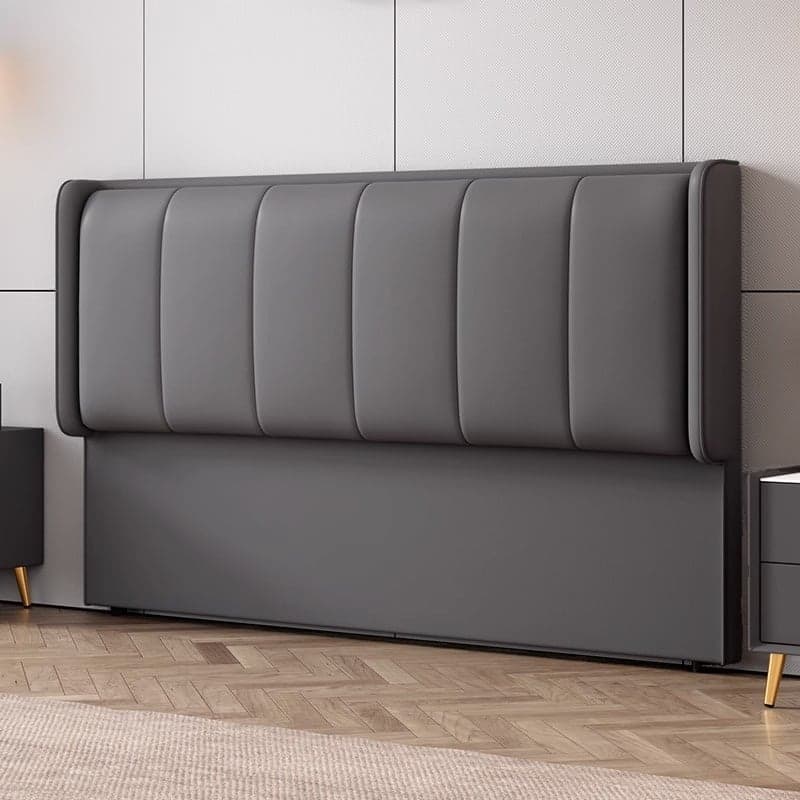 Simplistic Wingback Headboard in Pine Wood with No Distressing, Rectangular Shape for King/Queen/Full Bed, Featuring Sponge Upholstery and Standard Height thumbnail 1
