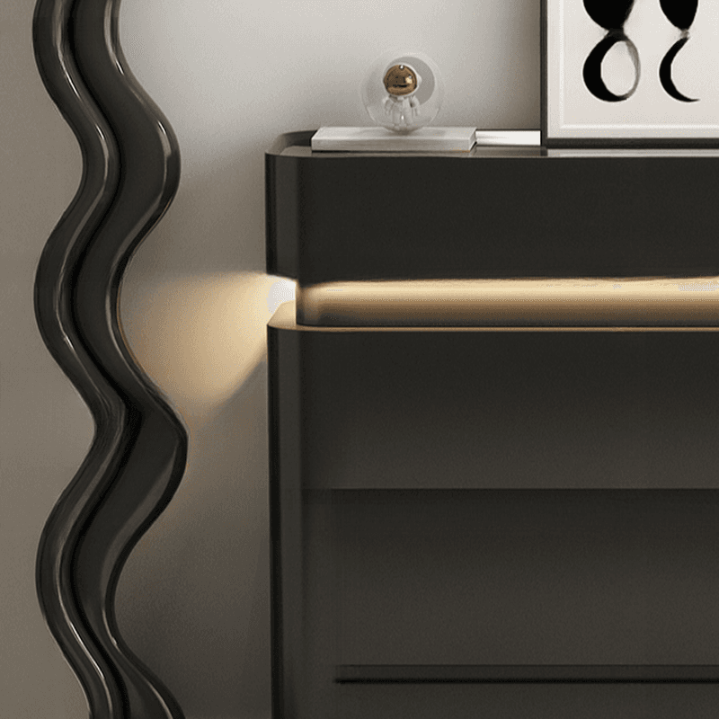 Minimalist Horizontal Console Dresser Illumination Light Timber 8 Drawers thumbnail 11