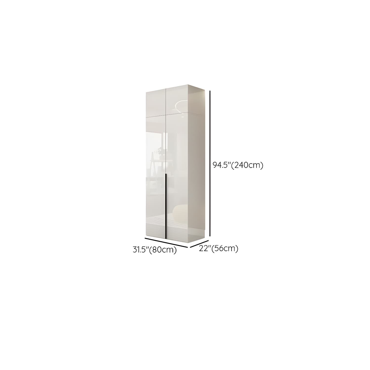 Modern Simple Style Double Door Storage Wardrobe for Bedroom thumbnail 16