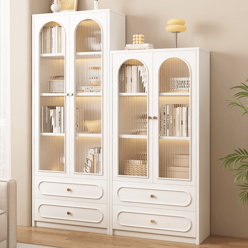 Detached Scratch-immune Accent Cabinet with Glazed Door, Adjustable Shelf, Cabinet Knobs, Soft Close Drawer, and Stain Resistant Finish thumbnail 5