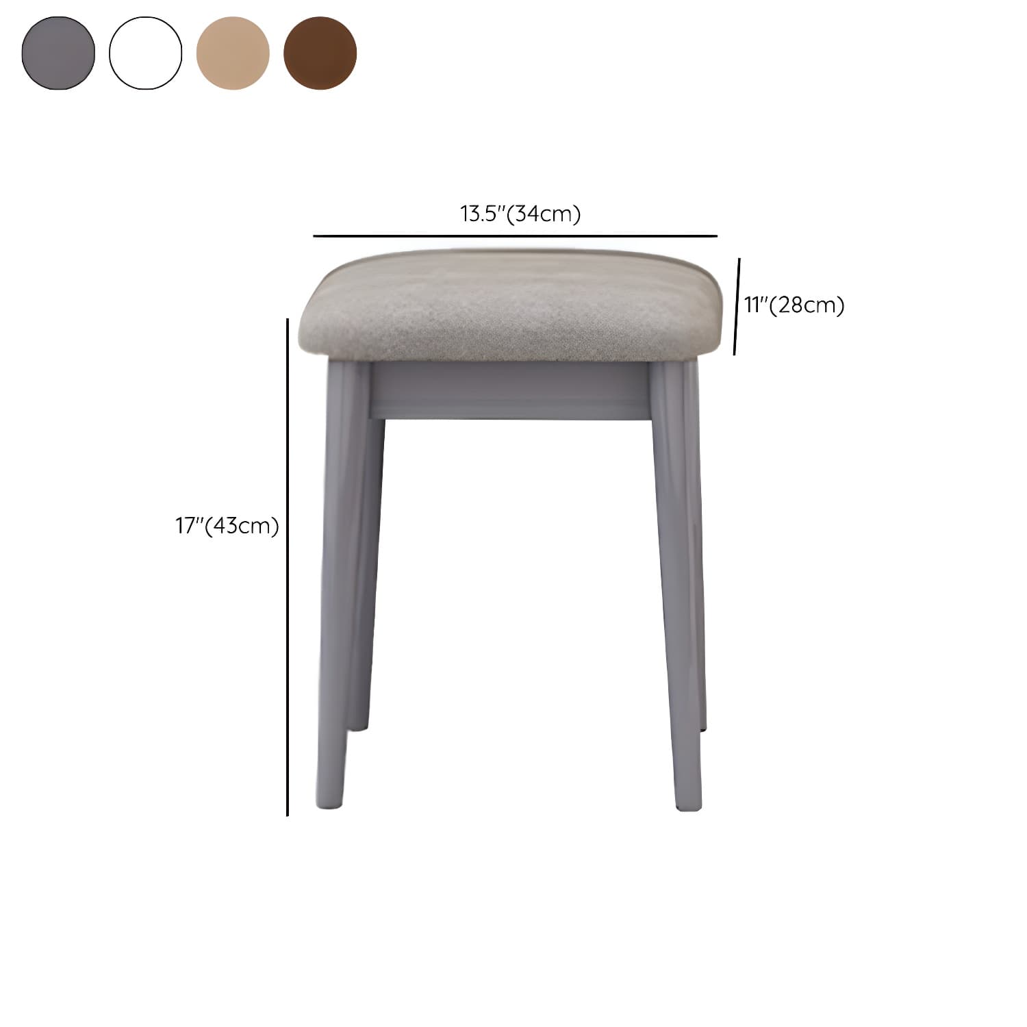 Solid Wood Makeup Vanity Desk Modern Makeup Vanity Desk Table with 4 Drawers thumbnail 17