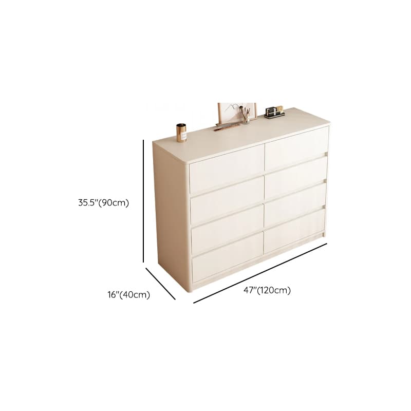 White Trendy Timber Console Dresser/Semainier with 6/8/3 Drawers in Horizontal/Vertical Orientation thumbnail 15