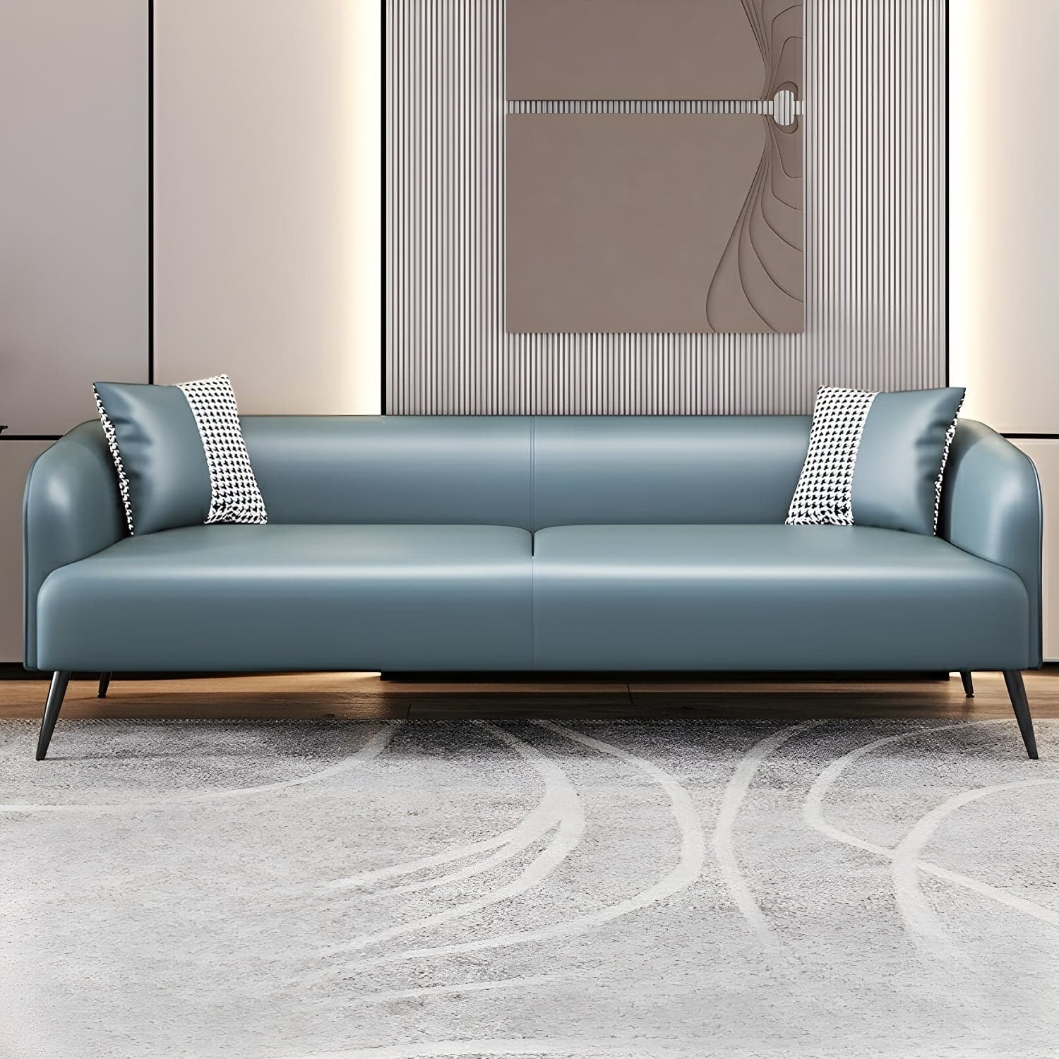 3-Seater Modern 69" L Standard Sofa with Tight Back for Living Room thumbnail 1