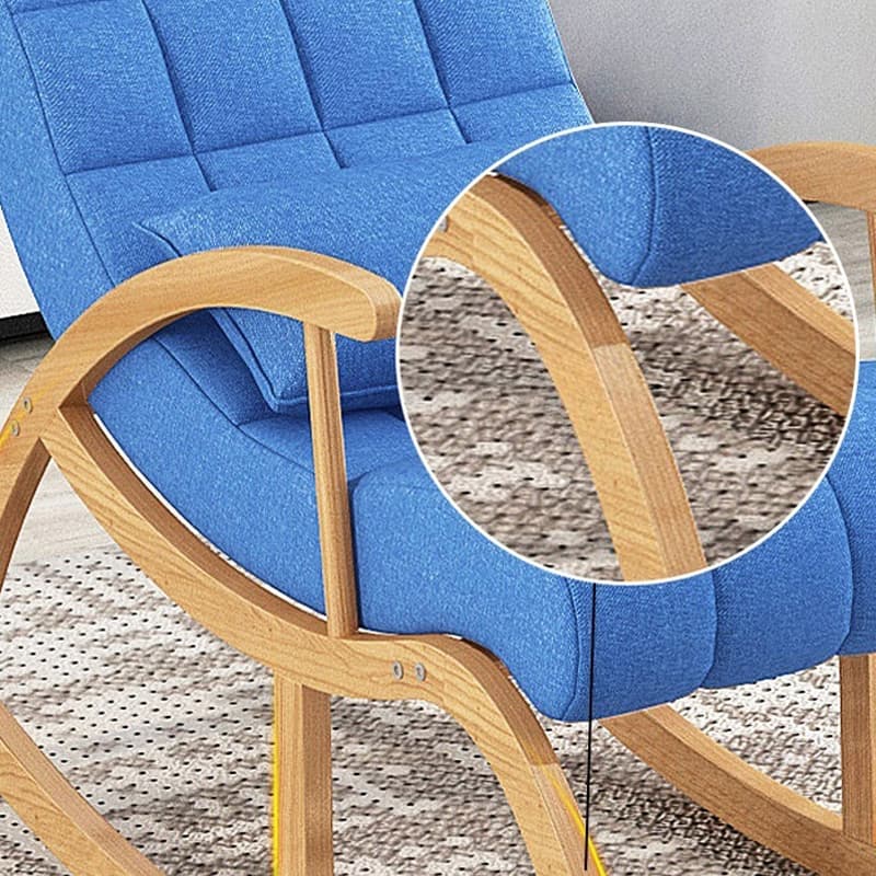 Modern Upholstered Rocking Chair with Track Arms - Comfortable and Stylish Design thumbnail 18