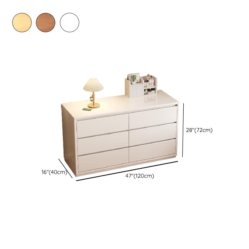 Modern Simple Style Rectangular Detached Decorative Cabinet with Scratch-immune Rubberwood, Chalk/Sepia/Wood Color Top, and Soft Close Drawer thumbnail 8
