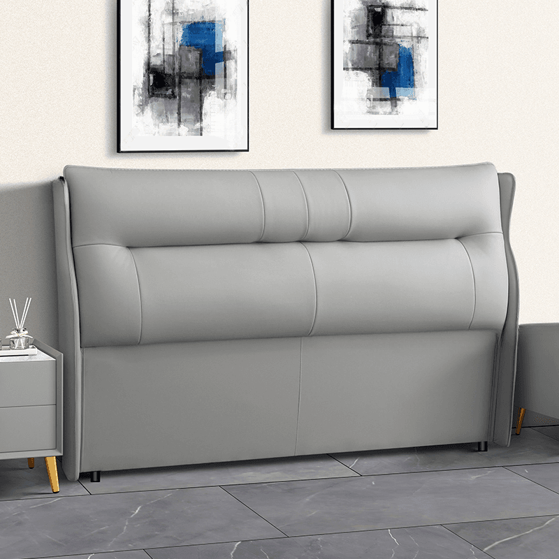 Modish No Distressing Timber Wingback Headboard with Rectangle Shape for King/Queen/Full Bed, Featuring Sponge Upholstery and Standard Height thumbnail 6