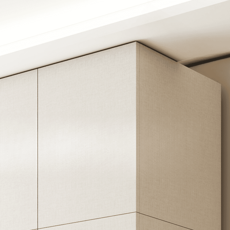 Minimalist Chalk Wooden Cabinet Armoire with Soft Close Drawer, Soft Close Door, Interior Shelves, and Clothing Rod thumbnail 5