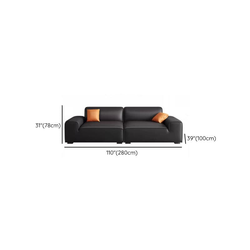 Midnight Black/White Standard Sofa/Loveseat with Armrest for Drawing Room thumbnail 13