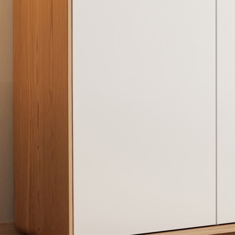 Wooden Modern Sideboard Credenza with 3 Drawers and 2 Cabinets for Storage thumbnail 10