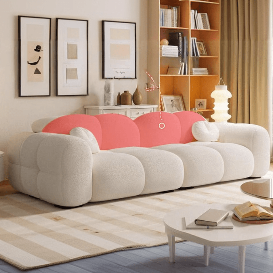 Trendy Solid Color Stain Resistant Loveseat in Black/Dark Gray/Taupe for 2 People with 2 Pillows thumbnail 18