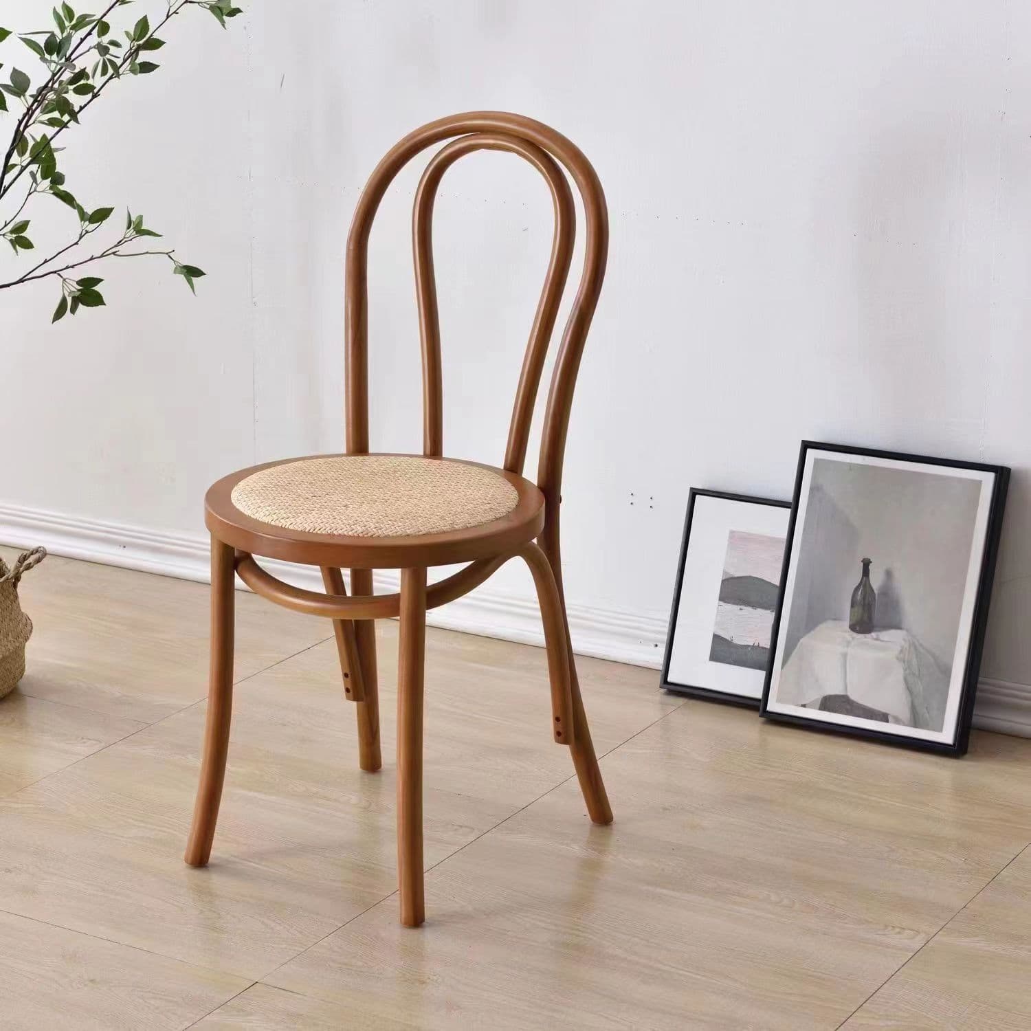 Reliable Outlined Intertwined Armless Chair for Restaurant Use thumbnail 4