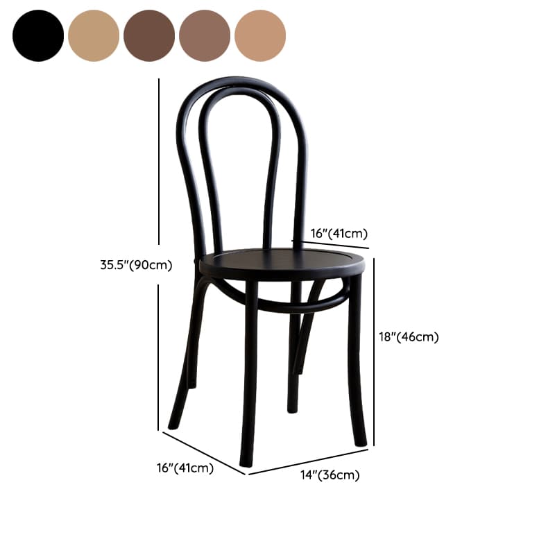Scandinavian Wooden Side Chair with Standard Height and Armless Design thumbnail 23