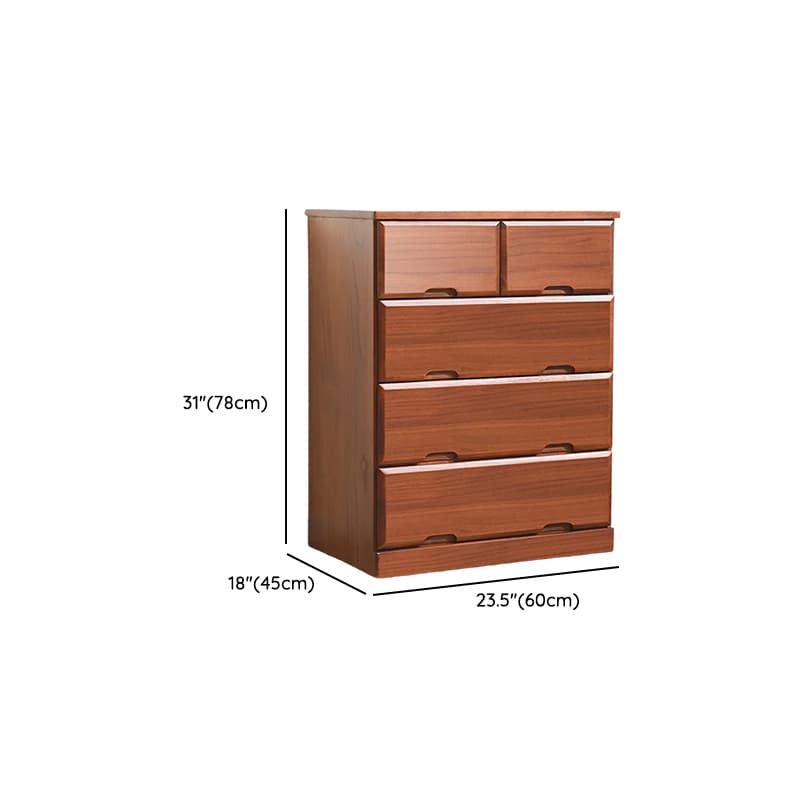 Sepia Minimalist Raw Wood Lingerie Chest/Dresser Vanity Combo with Multiple Drawers in Vertical/Horizontal Orientation thumbnail 12