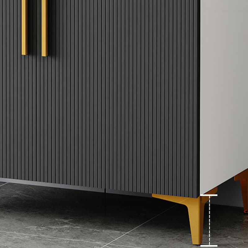 Wood Sideboard/Credenza 35 Inches Wide Glam Style, No Drawers, 2-Door Cabinet thumbnail 11