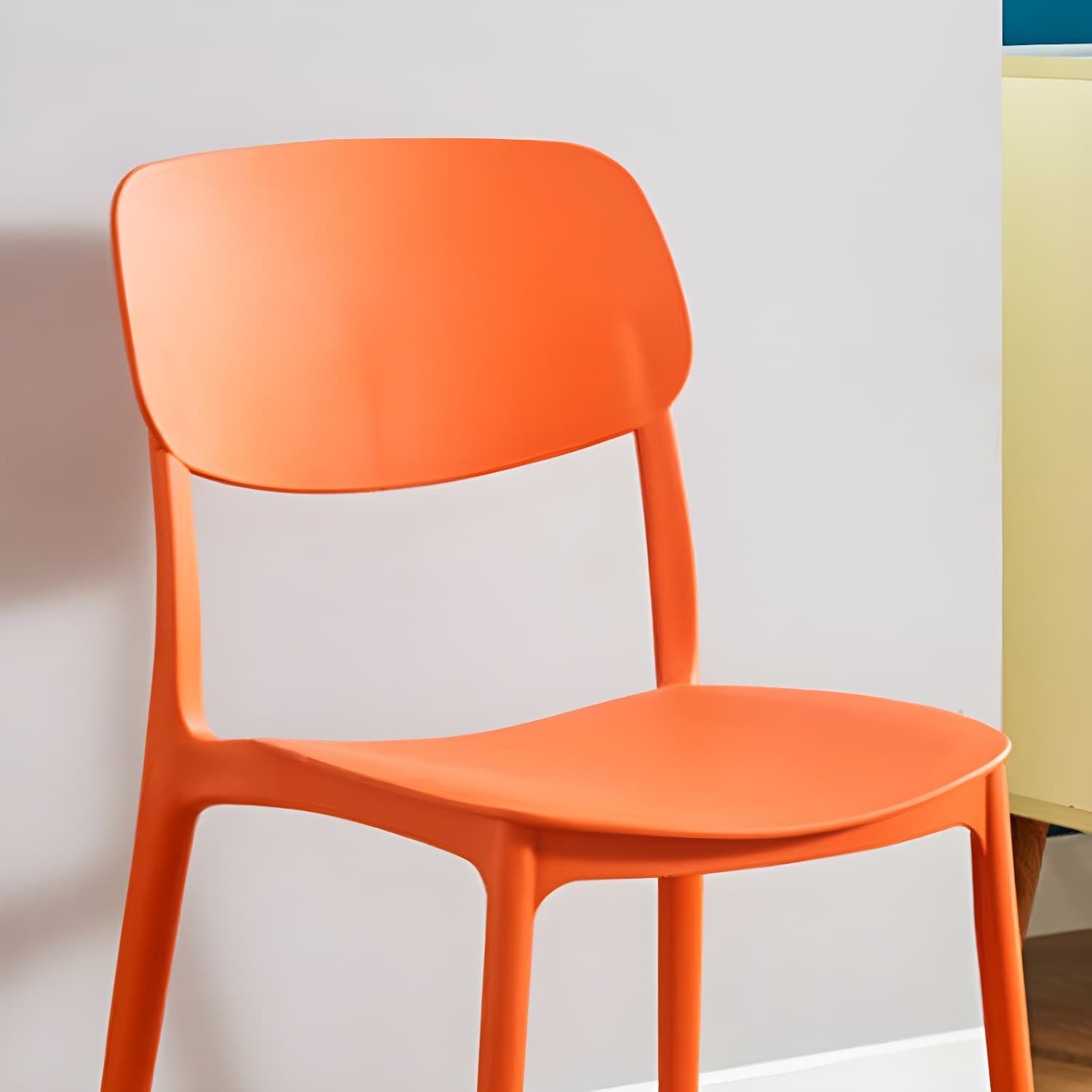 Plastic Indoor-Outdoor Side Chair Armless Stackable Dining Chairs thumbnail 16