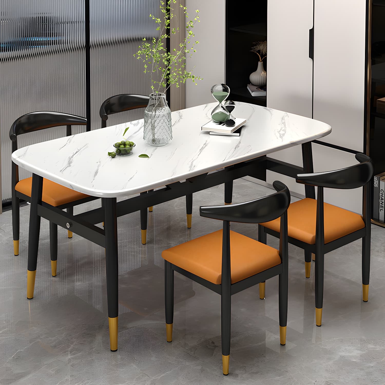 Indoor Open Back Dining Chair Industrial Upholstered Armless Chair thumbnail 19