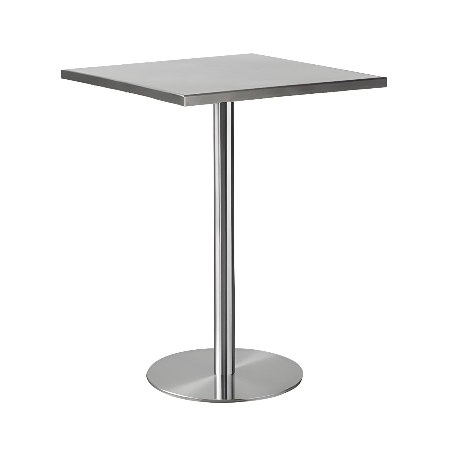Industrial Dining Room Table Stainless Steel Table with Pedestal Table for Home Kitchen Dinner thumbnail 5