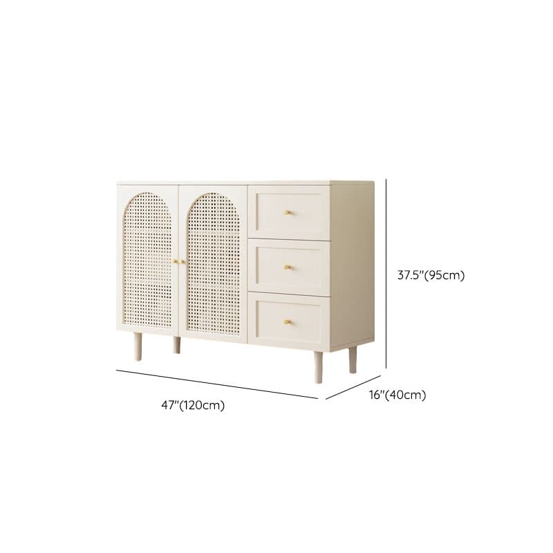White Modern Manufactured Wood Buffet Server for Living Room - image 11
