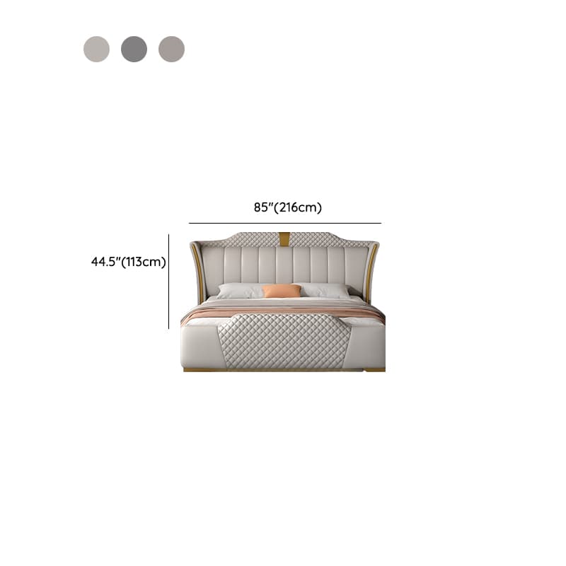 Modish Timber Panel Headboard with No Distressing, Arched/Rectangle/Camelback Shape for Full/King/Queen Bed, Featuring Sponge Upholstery Fill and Standard Height thumbnail 20