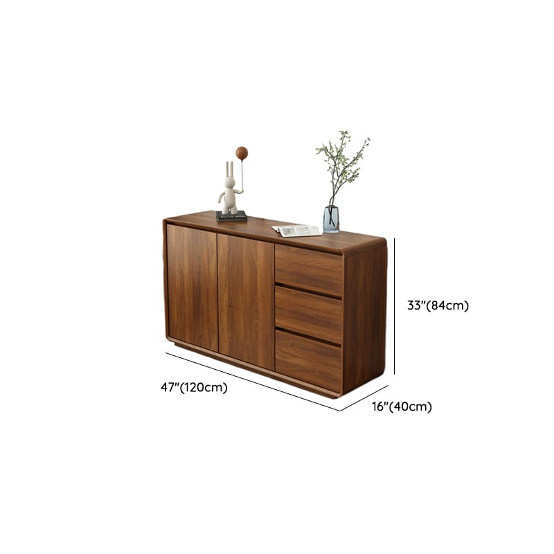Ground Sideboard with 3 Drawers, Cupboard, Standard/Narrow Size, Timber Countertop, Adjustable Shelving, and 2 Doors/1 Door thumbnail 13