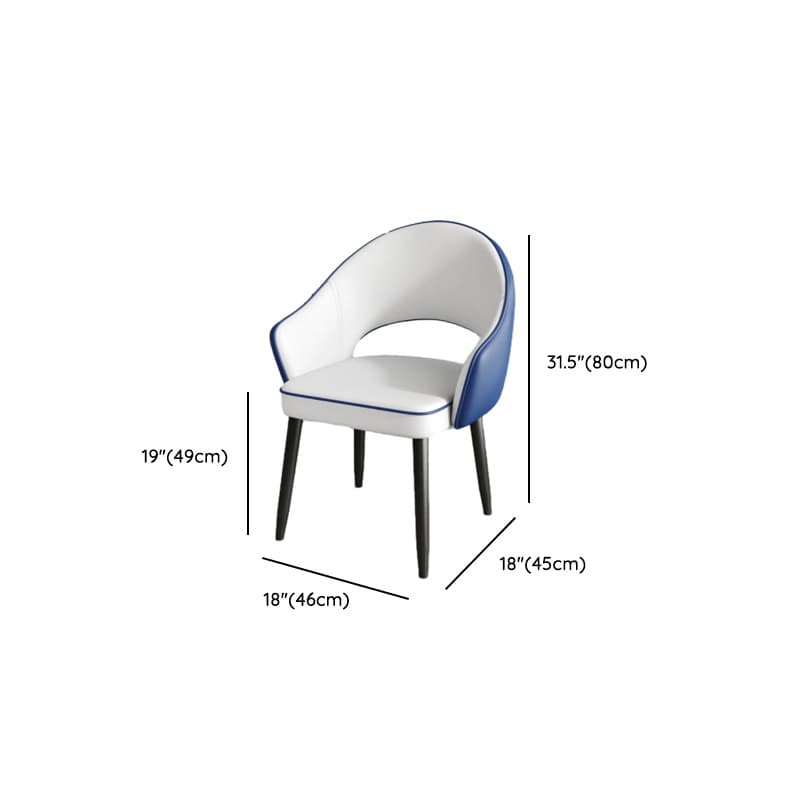 Modish Arm Chair with Ventilated Back, Padded Upholstery, Arms, and Steel Legs thumbnail 25