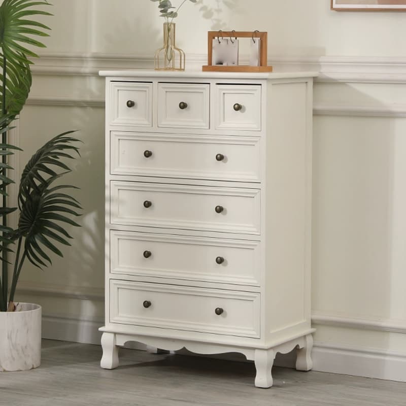 Modern Wooden Bachelor Chest with Vertical Drawers with Drawers thumbnail 6