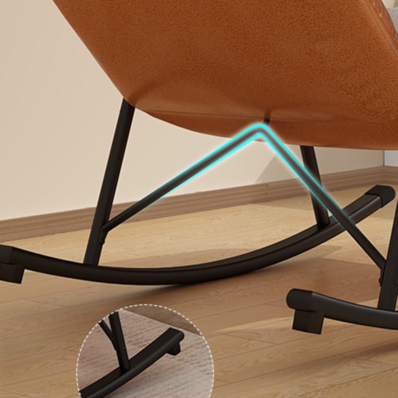 Chic Indoor Modern Rocking Chair - Upholstered, with Tuft and Track Arms, Seats One thumbnail 15