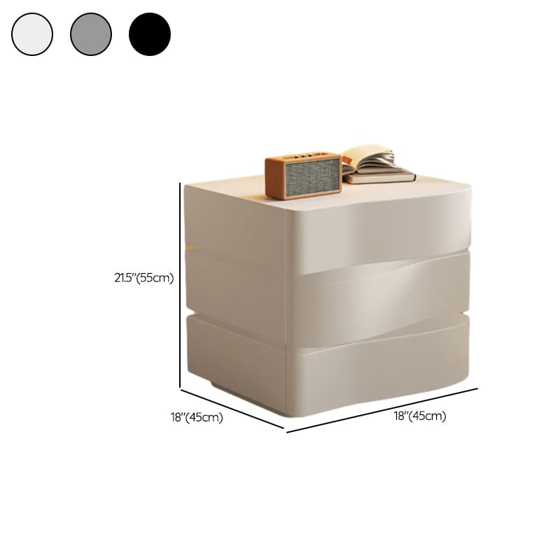 Organic Modern Drawer Storage Nightstand Synthetic Leather Illumination Light thumbnail 14