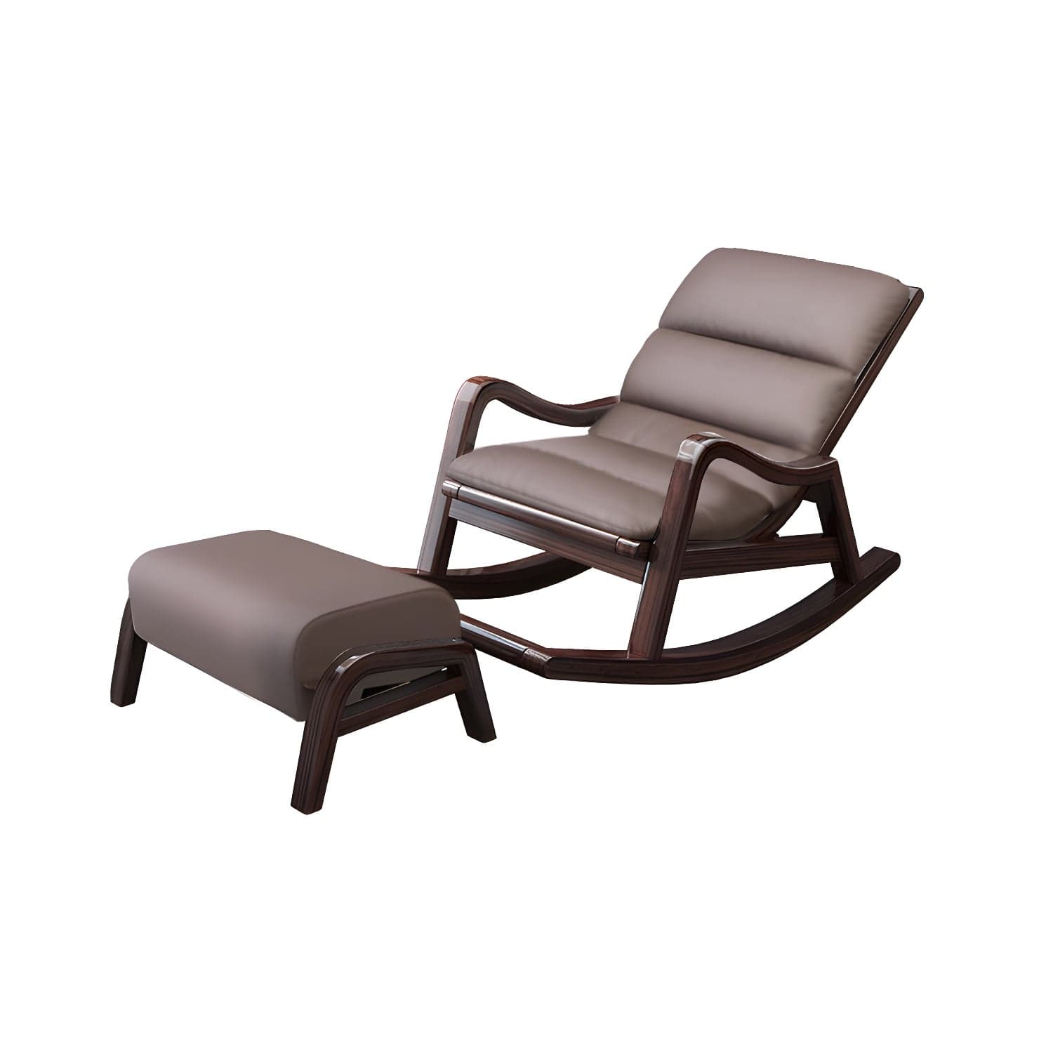 Reclining Solid Wood Living Room with Dark Legs Traditional Rocking Chair thumbnail 2