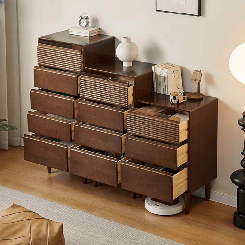 Minimalist Cube Double Dresser in Natural Wood thumbnail 6