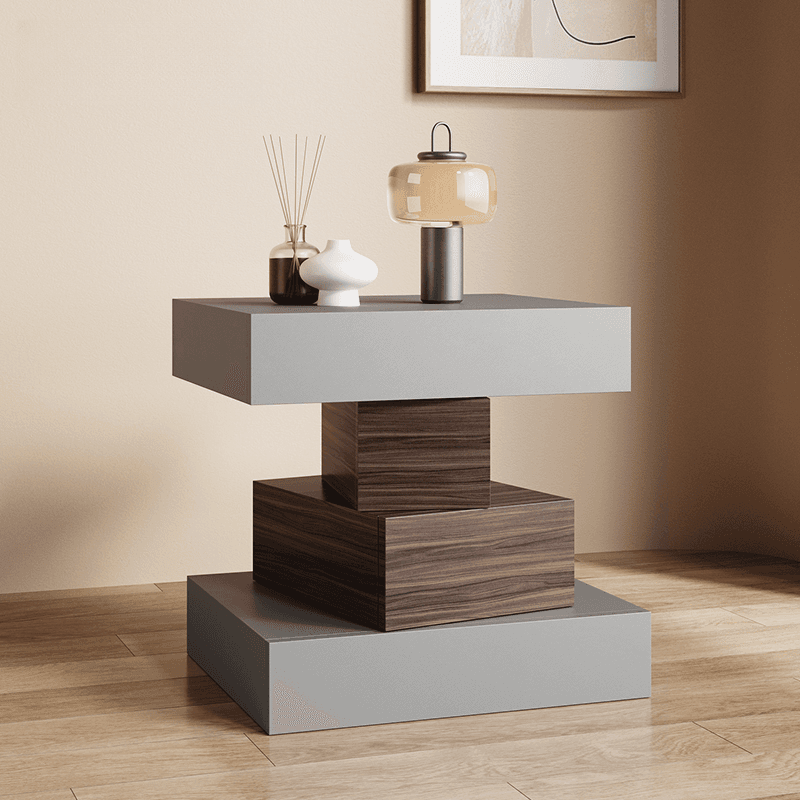 Scandinavian Synthetic Leather Drawer Storage Nightstand with 4 Drawers thumbnail 9