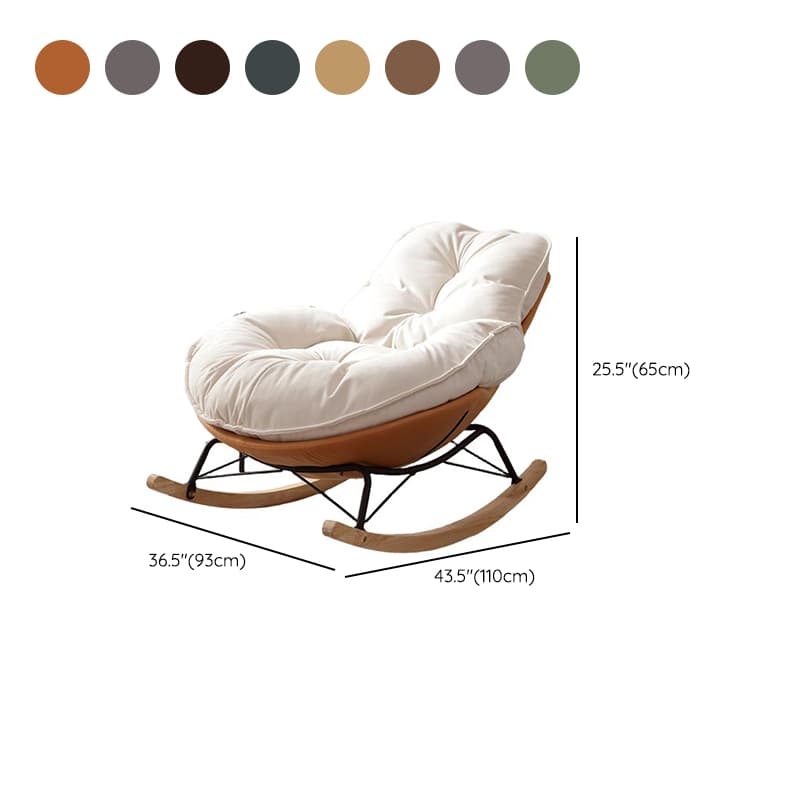 Chalk Simple 2 Piece Set Rocking Chair with Ottoman, Scratch-tolerant and Padded Upholstery thumbnail 18