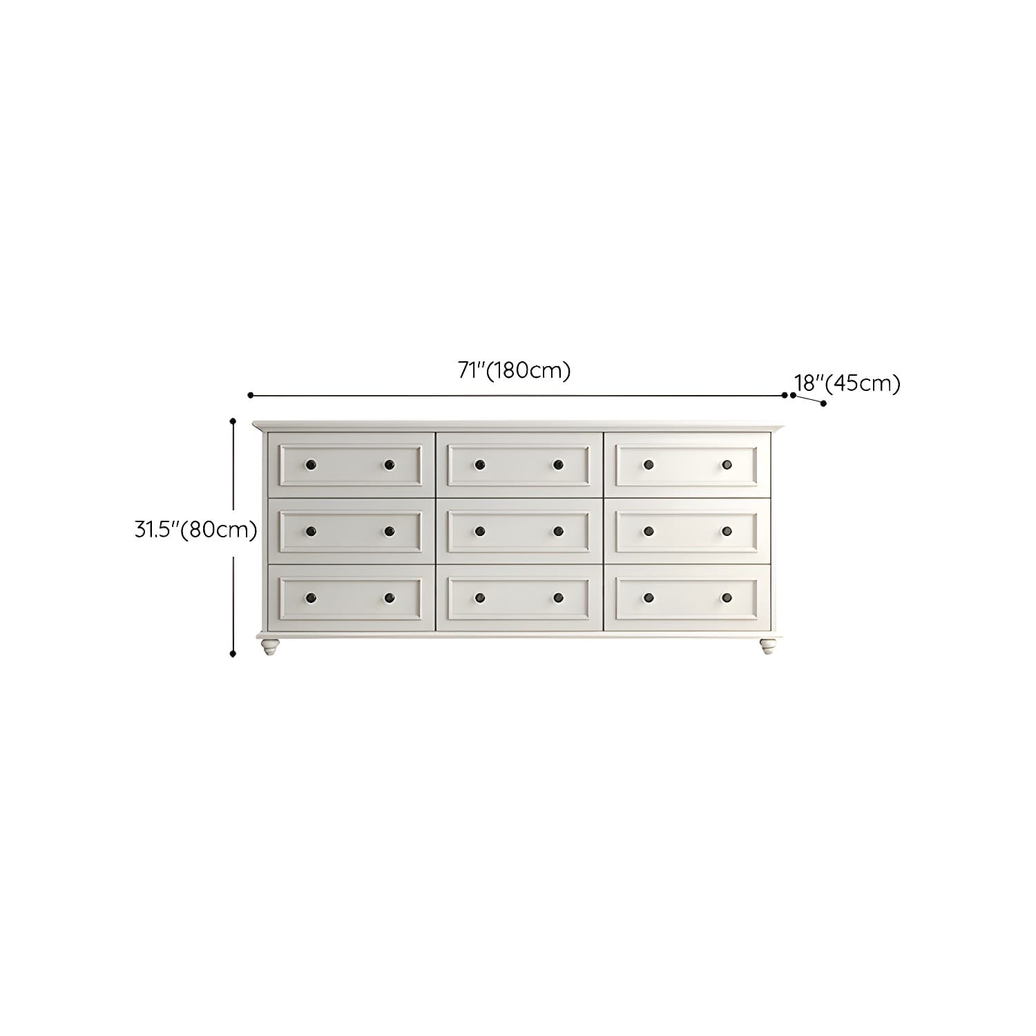 Solid Wood and Soft-Close Drawers Modern Chest with Wood Top thumbnail 27