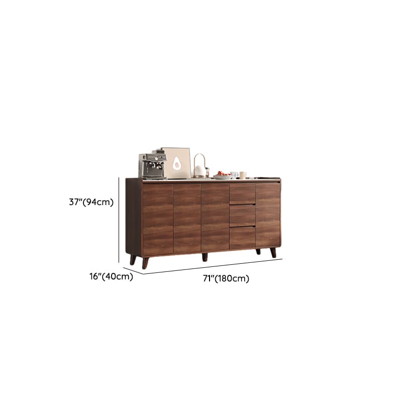 3 Drawers & 2 Doors/3 Doors/4 Doors Standard/Narrow Sintered Stone Sideboard with Drawers & Adaptable Shelf, Cocoa thumbnail 18