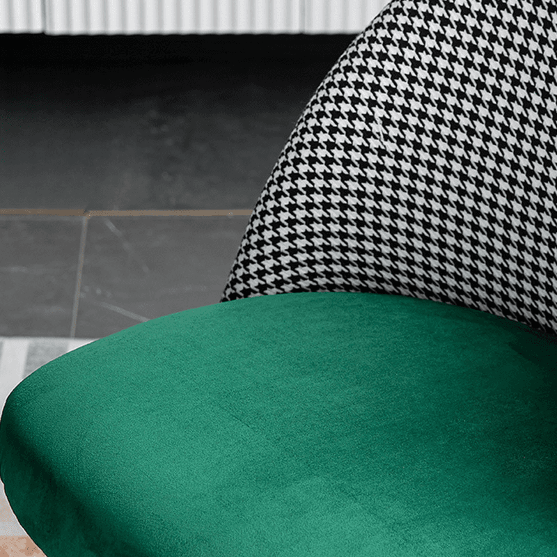 Unwavering Textile Upholstered Side Chair with Solid Back and Foot Pads for Dining Room in a Lavish Style thumbnail 21