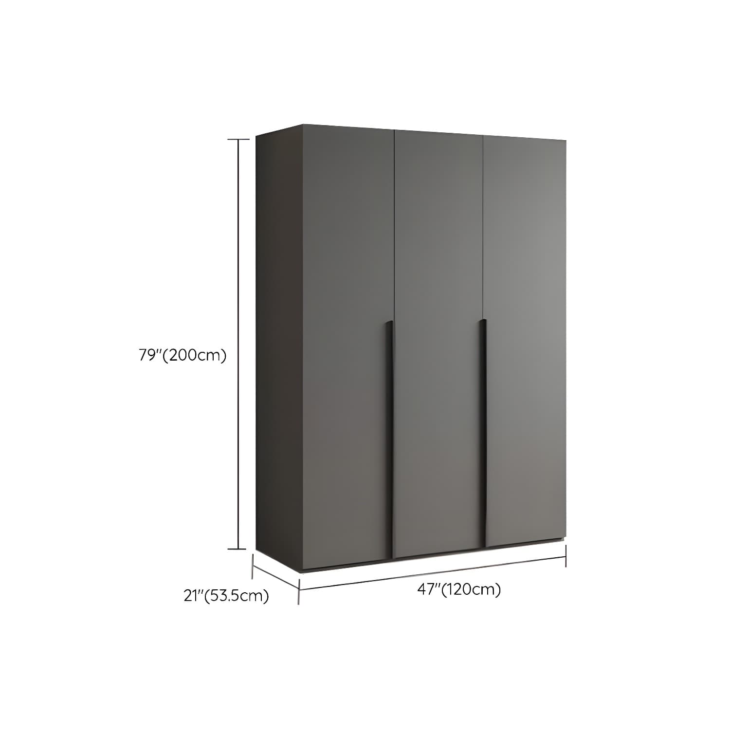 Modern Grey Wood Wardrobe Armoire with Drawers & Shelves for Ample Storage thumbnail 17