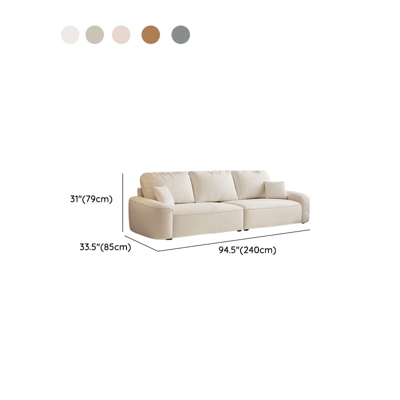 Tear Resistant Standard Sofa in Gray/Ivory/Citrus Color with 5 Pillows thumbnail 14