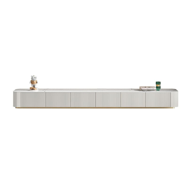 Simple Chalk Sintered Stone Rectangular TV Stand with 6-Drawer/4 Drawers/3-Drawer & Cable Management thumbnail 5